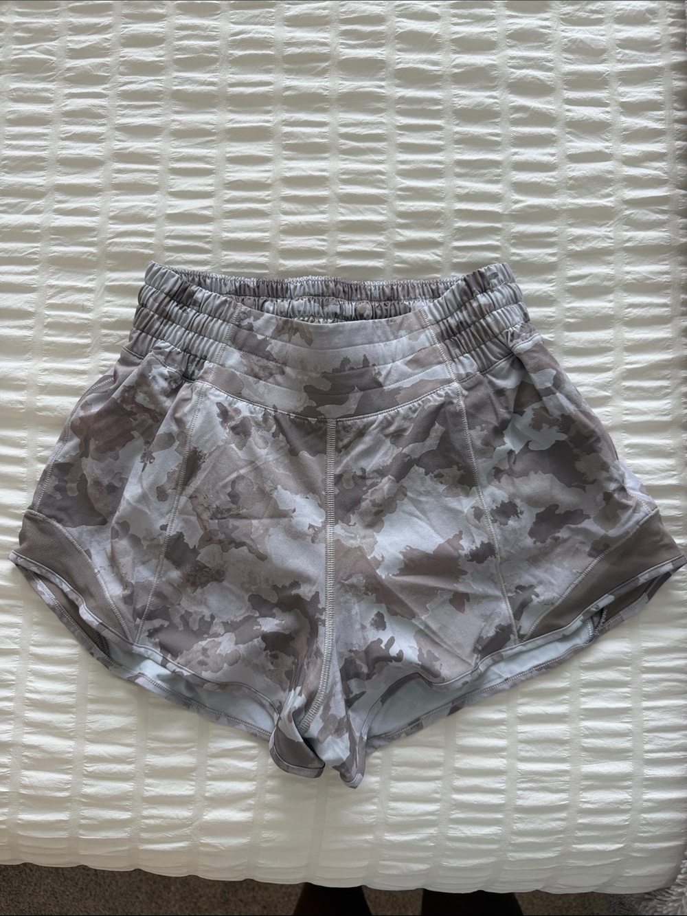 Lululemon Women's Grey Camo Athletic Shorts